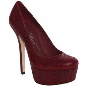 ALICE + OLIVIA “LARIMORE” LIZARD-EMBOSSED PUM